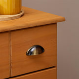 IDIMEX Commode Chambre Colmar L 92 cm 8 tiroirs en Bois Massif Brun chiffonnier apothicaire Rangement avec poignées en métal
