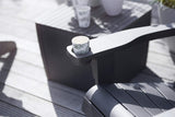 Keter 247060 Élégante Chaise Longue Mountain avec Finition Imitation Bois, Polypropylène, Noir, Chair
