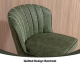 chairus Tabourets de Bar Lot de 2 Tabourets de Comptoir en Cuir PU Chaises et Tabourets de Cuisine avec Cadre en Métal (Vert)