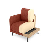 Sicaan Fauteuil Design Emma Velours Côtelé Terracotta – Fauteuil Moderne et Confortable – Assise Ergonomique Élégante pour Salon, Chambre ou Bureau – Style Contemporain Chic 71x75x81 cm