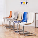 Chaise de salle à manger transparente, chaise de cuisine moderne avec siège transparent, chaises d'appoint d'appoint en acrylique avec cadre en acier chromé pour salle à manger, salon