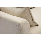 Miliboo Canapé scandinave 3 Places en Tissu Beige et Bois Clair Kate