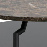 Furniture To Go Table Basse Ronde Goldington Marron avec Effet marbre