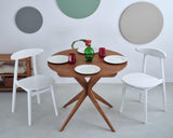Ragaba Ronde Extensible Table à Manger 90cm Jubi Bois Chêne