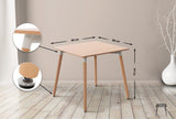 CLP Table De Cuisine Viborg I Table De Salle À Manger Au Design Scandinave pour Le Salon avec Plateau en MDF I Structure en Hêtre, Couleur:Nature, Taille:80 cm