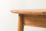 NORDICSTORY Escandi 4 Table de salle à manger nordique extensible ronde 120-155 cm, chêne massif, idéale pour cuisine, salon, meubles design nordique, couleur chêne naturel
