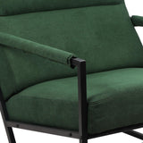 SVITA Chris Fauteuil de salon rembourré avec accoudoirs, vert foncé