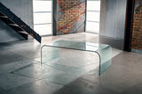 IMAGO FACTORY Grace | Table en Verre - Table Basse Transparente, Table de Salon Basse, Meubles de Salon en Verre, Design Moderne, Made in Italy, 110cm x 12mm