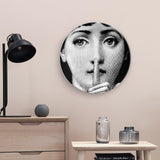 Assiette Lina Cavalieri, Assiette Décorative Murale, Décoration Murale Mysterious Face Plate, Y Compris Support Et Crochet À Ressort Spécial,style-23,10inch