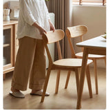 FBNMG Lot de 4 Chaises de Salle à Manger en Bois Massif, Chaise de Cuisine Rustique avec Dossier, Chaise Détente Antidérapante avec Pieds Bois pour Chambre Studio Restaurant(4 PCS, Color A)