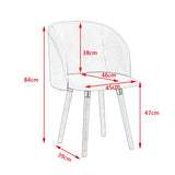 WOLTU BH121gr-2 Chaise de Salle à Manger Chaise de Cuisine Rembourrée Assise en Velours, Gris