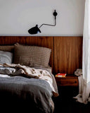 AstrizLamp Applique Murale à Bras Articulé, 65cm Noir Longue Arm Luminaire Murale avec Interrupteur Abat-Jour Réglable Moderne Arm Applique Murale à Tête Unique Chambre à Coucher Salon Hôtel