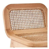 MOB-IN Lot de chaises Sana d'îlot et Bar en chêne et Assise cannage 65cm