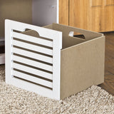 SoBuy Banc Chaussures Entrée Rangement - Meuble à Chaussures avec Coussin Rembourré et 2 Paniers - Banc d’Entrée en Bois pour Couloir - 71x34x43cm, Blanc, FSR23-K-W