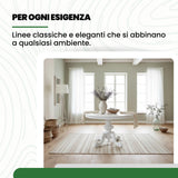 Mar.c.a. Design, Table Ronde Extensible, Table Salle à Manger en Bois, Table à Manger Blanche Mate Classique - Table Extensible 120x120x80H avec Rallonge Centrale 38 cm - Table a Manger Made in Italy