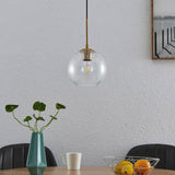 Lindby Suspension en verre Tiruma à intensité variable (Moderne) Bronze Métal e. a. pour Salon & Salle manger (1 lampe,à E27), Luminaire, Lampe plafond, Luminaire Plafonnier,