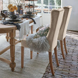 Loberon Chaise Sudbury - frêne, Velours Polyester - H/L/P env. 104/51 / 63 cm - crème, crème