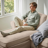 IKEA EKTORP Hallarp Canapé 3 places avec méridienne Beige