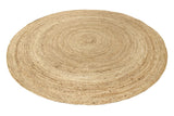 HAMID - Tapis Jute Naturel, Jute Alhambra Rond, Tressé à la Main, Tapis 100% Fibre de Jute pour Salon, Chambre, Décoration, (200x200cm)