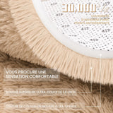 Homaxy Tapis Moelleux à Poils Longs - Dessous antidérapant - Lavable - pour Le Salon, la Chambre d'enfant, la Chambre à Coucher - 160 x 220 cm, Beige