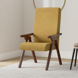 ESSEGI Fauteuil en Bois FIAMMETTA SRL Relax inclinable Tissu Jaune Déhoussable