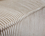 Lisa Design - Canapé Modulable d'angle Droit - Colombine en Velours Côtelé - Sofa Beige 5 Places - Salon