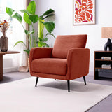Sicaan Fauteuil Design Emma Velours Côtelé Terracotta – Fauteuil Moderne et Confortable – Assise Ergonomique Élégante pour Salon, Chambre ou Bureau – Style Contemporain Chic 71x75x81 cm