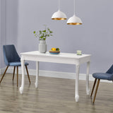 [en.casa] Table de Salle à Manger Rectangulaire Design Élégant pour 4 Personnes MDF Plastique 116 x 66 x 76 cm Blanc