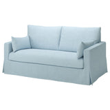 HYLTARP Canapé-lit 2 places Kilanda bleu pâle