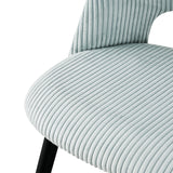 B&D Home Chaises de Salle à Manger Vicky Lot de 2, Chaise rembourrée en Velours côtelé pour Salle à Manger, Cuisine, Salon, Bureau, Coiffeuse, Cordon Bleu, 11126-BLAU-2