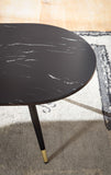 FineBuy Table basse, 120 x 60 x 41,5 cm, aspect marbre, moderne, design moderne, table de salon avec structure en métal, grande table d'appoint pour le salon, noire