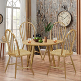 Lot de 2 chaises de salle à manger en bois massif de style campagnard avec dossier pour maison, cuisine, restaurant et bistrot, finition naturelle