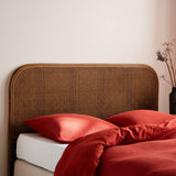 sweeek - Tête de lit en rotin foncél et cannage. L 160 x P3 x H110cm