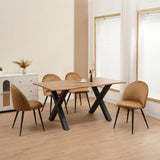 Albatros Capo Lot de 4 chaises de salle à manger avec housse en velours Marron – Design vintage élégant avec housse en velours – Chaise rembourrée certifiée SGS – Chaise de cuisine moderne