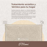 DHOME Tête de lit tapissée en lin naturel uni avec passepoil 160 x 105 cm avec pieds pour lits de 150/160 cm