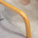 HOMCOM Fauteuil de Salon avec Cadre en Bois Massif Fauteuil Lounge - Assise Profonde - accoudoirs - Aspect Velours Gris