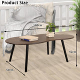 FEUFOAM Table basse en forme de nuage, style industriel moderne, tables basses en bois, table centrale irrégulière, table de sol, milieu du siècle, meubles décoratifs pour salon, marron rustique