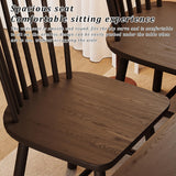 NCLOYN Chaises de Salle à Manger Windsor, Chaise de Cuisine en Bois Massif avec Dossier à Barreaux, Chaise de Ferme en Chêne pour Salle à Manger, Cuisine, Restaurant(4 Pack, Walnut)