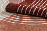 rugsx Tapis Fusion 0810 Tapis géométrique Moderne en Crème & Terracotta - Salon, Salle à Manger, Grandes pièces 160x220 cm