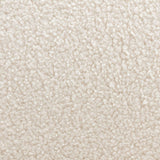 sweeek - Fauteuil scandinave Bois d'hévéa Finition Noyer Clair et Dossier Arrondi en Bouclette Blanche - Amelie