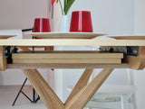 Ragaba Ronde Extensible Table à Manger 90cm Bois Jubi Frêne