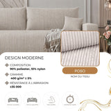 IDOHOME Canapé Lit 246x93 cm - Canapé 3 Places Convertible Velours Côtelé - 3-Seater Convertible Sofa Bed