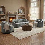 Menzzo Canapé 3 Places SIDONIE Velours Gris – Design Moderne 201 cm – Canapé Droit Confortable avec Coussin Décoratif – Salon Élégant Style Contemporain