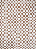 Livabliss Pula Tapis Géométrique Scandinave - Grand Tapis Salon, Salle à Manger, Chambre, Cuisine - Design Boheme Chic, Berbere Moderne, Poil Court 160x213 cm - Crème, Orange, Brun