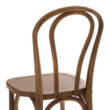 Oviala Lot de 2 chaises Style bistrot en Bois d'orme foncé