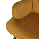 HOME DECO FACTORY, HD0365, Fauteuil de Salon Giulia Jaune, Lounge Edition, Mobilier, Assise, canapé et Fauteuil, 68x96x75 cm, Hauteur Assise 43 cm, Jaune
