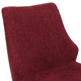 Mendler Lot de 2 chaises de Salle à Manger HWC-O48 Chenille (320g/m²) Oeko-Tex Bordeaux