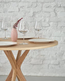 Ragaba Jubi Table à Manger Ronde diamètre 80cm Frêne