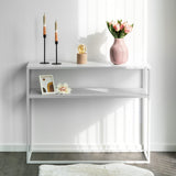 bremermann Console avec étagère - en métal - Blanc