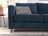 Lisa Design - Canapé d'angle Convertible - Angle Droit - Jake en Velours Côtelé - Canapé Lit - Sofa Bleu Ardoise 5 Places - Salon